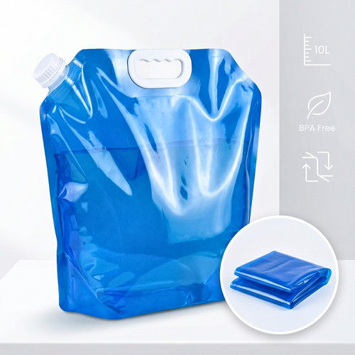 Bidone acqua 10l pieghevole - acqua,